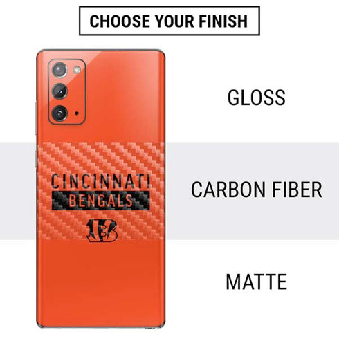 NFL Cincinnati Bengals Orange Performance Series Galaxy Note20 5G Skin